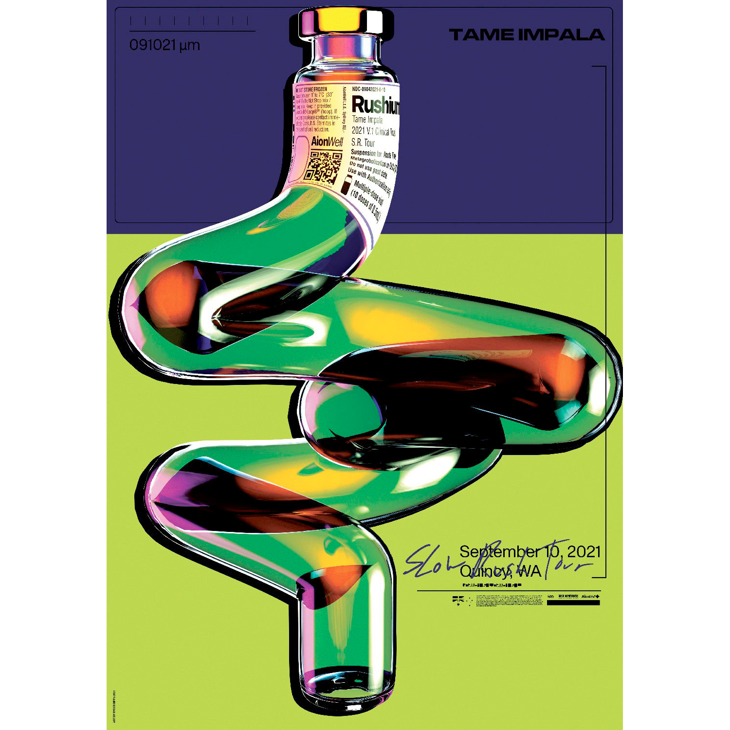 The Gorge 9-10-21 Quincy, WA Poster – Tame Impala US